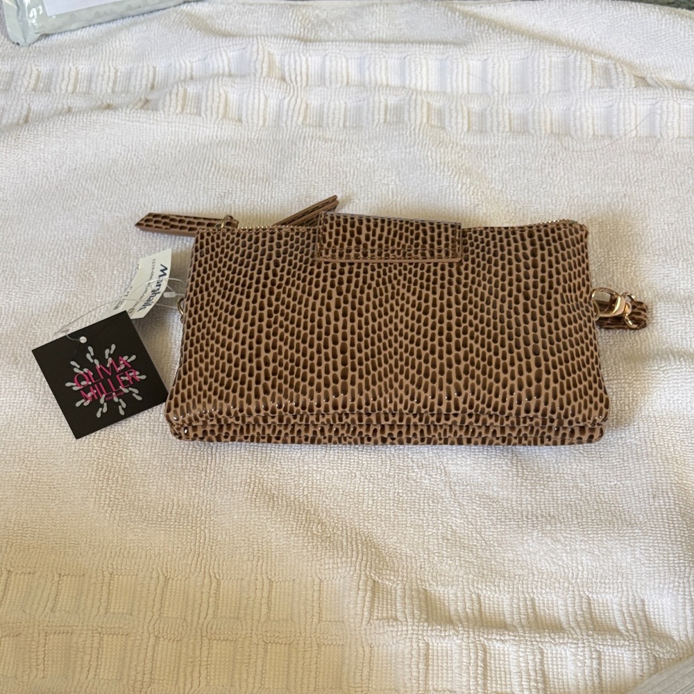 Olivia Miller Tan Textured Wristlet